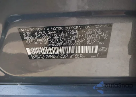 2014 Lexus Ls 460 z USA, uszkodzony, nr VIN JTHBL5EF1E5129061